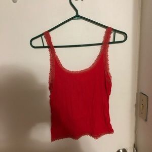 American eagle crop tank red/pink